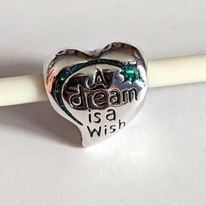 Disney Chamilia "A Dream is a Wish" Sterling Silver Charm.